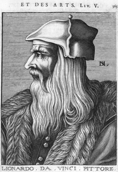 Portrait of Leonardo da Vinci by French School